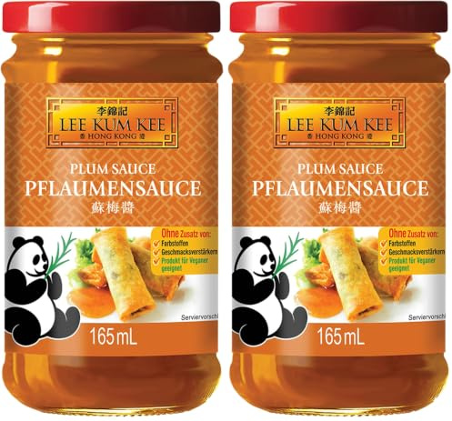 Lee Kum Kee Pflaumensauce – Fruchtig-süße Sauce aus chinesischen Pflaumen mit Ingwer und Chilischoten – 1 x 165 ml (Packung mit 2)
