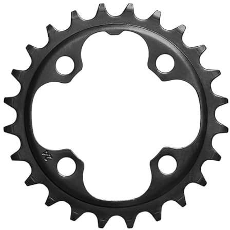 Hoite 24T - Plato de Bicicleta de Acero al Carbono 24T con manivela de 8, 9, 10 velocidades, 64 mm, BCD, para Bicicleta de Carretera, Bicicleta de montaña, BMX y MTB