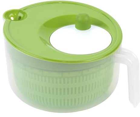GoodCook Deluxe Salad Spinner - 5 Qt. Capacity, Easy Turn Knob, Built-In Pour Spout, Multi-Use Basket, Durable and Dishwasher Safe, Large Salad Spinner, Kitchen Essentials
