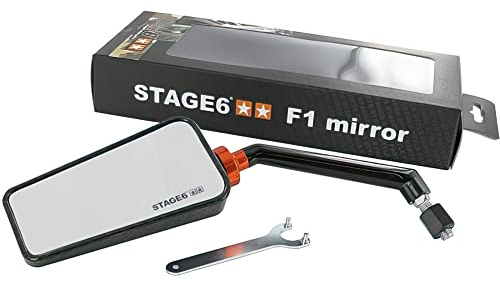 Spiegel Stage6 F1 links M8 Carbon-look glanz | Carbon glanz, Kugelgelenk, Metallarme, Feststellmutter kompatibel mit Peugeot Jet-Force C-Tech 50, Piaggio Typhoon 50 TEC1T
