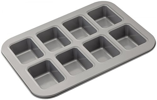 Judge Non-Stick Mini Loaf Tin with 8 Rectangular Cups, Dishwasher Safe, 35cm x 27cm x 4cm