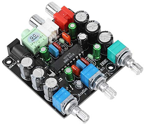 ASHATA Preamp Board, 2-Kanal AMP HiFi Preamplifier Preamp Assembled Board,Vorverstärker Lautstärkeregler Preamp Board Vorverstärkerton Preamp Montierte Platine für Lautsprecher