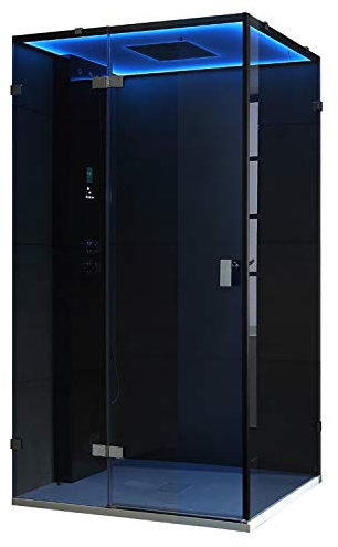 AWT AQART WATER TECHNOLOGY Dampfdusche LD107F15 schwarz/120x90/links