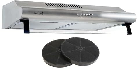 BELDEKO Hotte Casquette 60 cm Inox 240 m3/h + 2 Filtres - Marque Française
