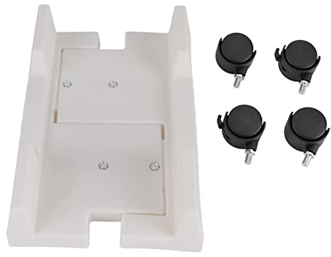 GOTOTOP Soporte de CPU para soporte de caja de computadora PC, soporte de caja de computadora ajustable desmontable, estante de almacenamiento de computadora central de escritorio con freno(Blanco)