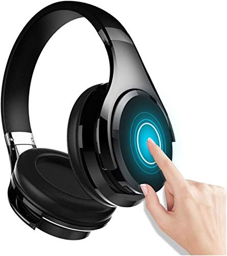 NCRD Auriculares Bluetooth, Auriculares Bluetooth inalámbricos estéreo Plegables sobre Oreja con micrófono y Control de Volumen, Auriculares inalámbricos y con Cable para teléfonos de PC/celulares /