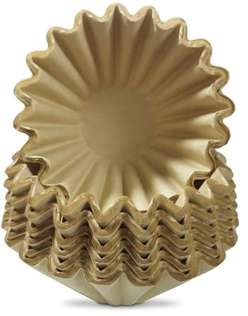 DEFUTAY 100 Pack 1-4 Cup Coffee Filters, Disposable Basket Coffee Filter for A Good Brew - Efficient and Convenient Small Coffee Filters 1 Cup - Eco-friendly and Biodegradable (Natural-1, 155/45)