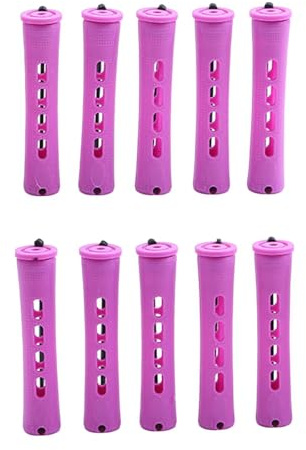 Zanthicia Juego de varillas para permanente de cabello, rizos pequeños, cabello corto, varillas para ondas frías con bandas goma, rodillos para peinar, accesorio para salón peluquería, juego