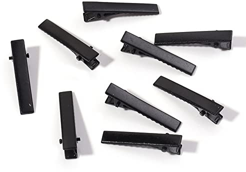 Yurosiay Lot de 30 barrettes à cheveux en métal 60 mm - Pinces à cheveux plates Entebill antidérapantes - Pinces à cheveux - En métal - Pour coiffeur - Accessoires pour cheveux - Noir