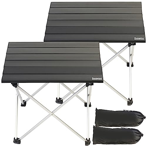Semptec Urban Survival Technology Tische: 2er-Set Faltbare Aluminium-Campingtische, 910 g, belastbar bis 25 kg (Campingtisch Klapptisch, klein, Möbel)