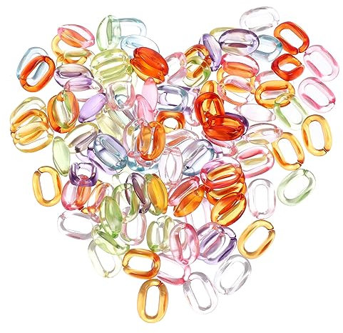 ABOOFAN 800stücke Acryl Linking Rings Für Diy Bastelarbeiten Farbige Verbindungsringe Für Schlüsselanhänger Handykette Und Taschen Robuste Und Wiederverwendbare Kettenverbinder