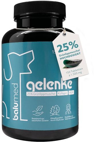 balumed® 150 Gelenktabletten mit 25% Grünlippmuschel hochkonzentriert, MSM, Bierhefe, Glucosamin, Chondroitin, Zink, Teufelskralle, Schwarzkümmelöl -1500 mg pro Tablette