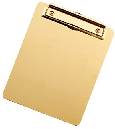 EXCEART Büroordner Klemmbrett Für Krankenschwestern Quittungs-zwischenablage Goldene Büroklammern Goldener Aktenhalter Schreibtafel Datei Zwischenablage Buchstabe A4 Kleine Schere