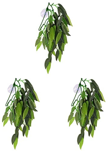 DOITOOL Lot De 3 Plantes Artificielles en Rotin pour Aquarium Décoration Réaliste Et Verte pour Une Utilisation Fraîche Et Sûre