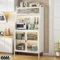 Fiutazge Küchenschrank mit Arbeitsfläche, Küchenbuffet Buffetschrank, Vitrinenschrank, Speisekammer mit Türen und Verstellbaren Ablagen für Küche, Wohnzimmer, Esszimmer, Weiß 86 x 36 x 160cm