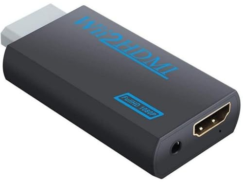 Wii to HDMI Adapter, 720P/1080P HD Converter Adapter with 3.5mm Audio Output, Digital Signal Conversion for Standard Wii Console, Compatible with TV/Monitor/Projector, No External Power Required
