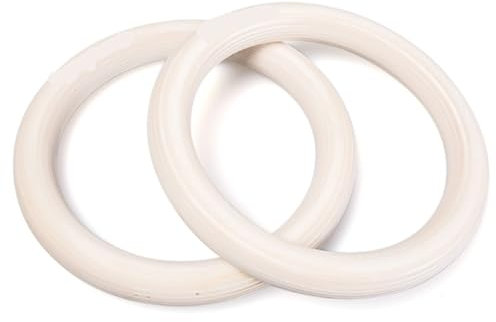 EKalgretrA Turnringe Holz 2 Pcs Holz 28MM/32MM Tragbare Gym Ringe (ohne Riemen) Home Fitness Gym Krafttraining(28MM)