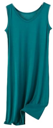 Camisón Para Mujer - Camisones De Verano Camisón Sin Mangas De Algodón Para Mujer Tallas Grandes Camisón Suelto Para Mujer Ropa Informal Para Dormir,Verde,3Xl