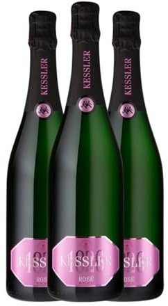 Kessler Sekt Rosé 75 cl Espumoso rosado (Caja de 3 Botellas de 75 cl)