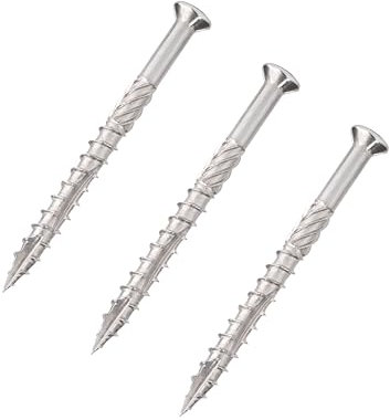 eufeifeiegds Selbstschneidende Schrauben aus Edelstahl, Set mit hochfesten selbstschneidenden Schrauben, Holzschrauben, Flachkopf, T25-Torx-Antrieb, Terrassenschrauben wefeiegds(40mm 5X40(40PCS))