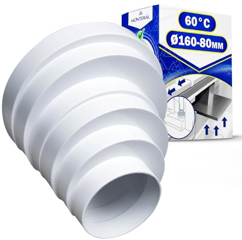 Manguito Reductor Tubo Campana Extractora Excéntrico para Tubo Ø 80-160 mm