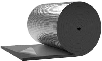 BZJPRFC Tapis D'isolation Phonique, Feuille D'aluminium Autocollante en Coton, Rouleau D'isolation Ignifuge, Toits Et Sols Découpables(10mm)