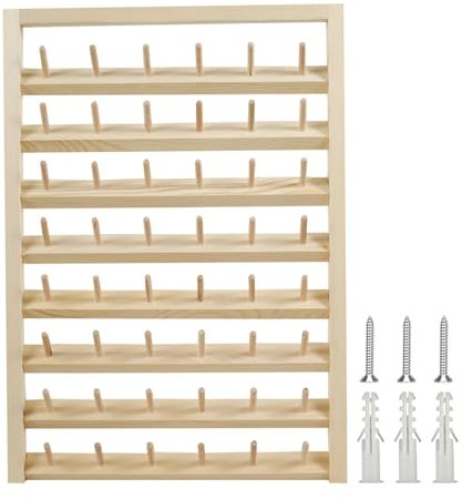 LIZHAYG NäHgarn Aufbewahrung 48/54 Holz-Spulenset mit Tiermotiv, Garnspulenhalter, Heimstickerei-Klapprahmen, Multi-Organizer, Aufbewahrungsregal, Näh-Aufbewahrungswerkzeug(54 axis)