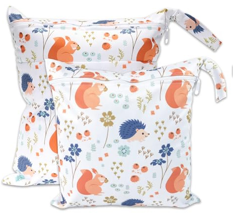 ABirdon 2 Pièces Sac à Couches Lavables,Sac de Couche Réutilisable, et imperméables pour Les Couches de bébé, Les Voyages et la Plag