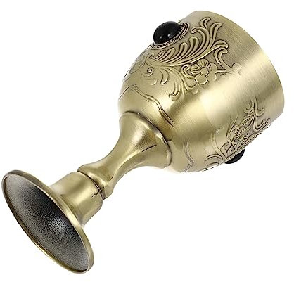 LIFKOME Copa De Vino Vintage De Aleación Mini Copa De Metal Para Cáliz De Decoración De Boda