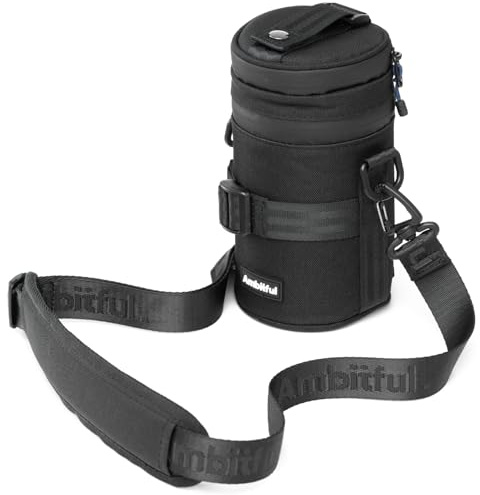 AMBITFUL Tjock Camera Lens Pouch Case Vatten, Dust, Shock Protection Lens Pouch för DSLR Camera Lens för Sony, Nikon, Canon, Fujifilm, Tamron Fits Linses Below, 80 × 135 mm (3,15 × 5,31 tum), Camera