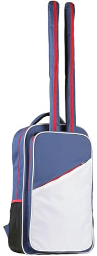 EIGEETO Bolsa de almacenamiento de esgrima para sable espada y equipo de aluminio, mochila portátil para esgrima, traje de espada y máscara (rojo/blanco/azul)