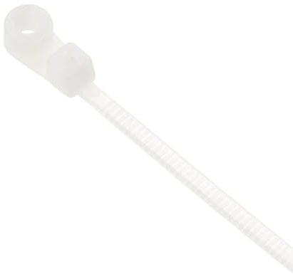 TA-VIGOR 50Pcs Screw Mount Head Nylon Cable Ties, 4.8mm x 200mm Reusable Cable Nylon Zip Ties Wire Strap with Screw Hole for Indoor & Outdoor Use