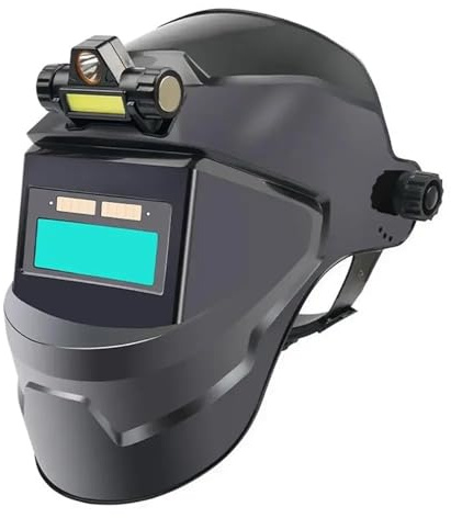 Casque Soudure, Casque de Soudure Casque de soudage avec Lampe Frontale Rechargeable et Masque de Protection électrique à Gradation Automatique for soudage à l'arc, meulage et découpe(B)