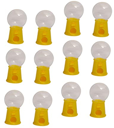 WEKAMOS 12 Pièces Mini Machine à Bonbons Rotative Jaune Créatif pour Garçon Fille Fête Anniversaire Garçon Fille Coordination Main Oeil Améliorée