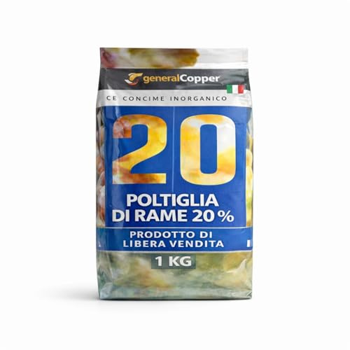 Polti 20 General Copper 1 kg – Poltiglia bordolese rameica 20% concime CE inorganico – solfato di rame con boro - Verderame per vite olivo orto frutteto – prodotto Biologico di libera vendita