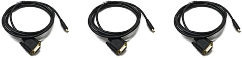 Tumintu 3X Câble USB C vers VGA 5,9 Pieds/1,8 M, Câble USB de Type C vers VGA, Adapté Aux Périphériques USB 3.1, Adapté à, Etc.