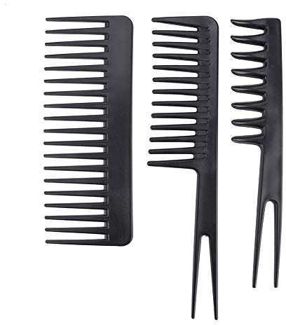 3 uds herramienta de peluquería tenedor peine cabello teñido rizador hombres aceite peine para peinado