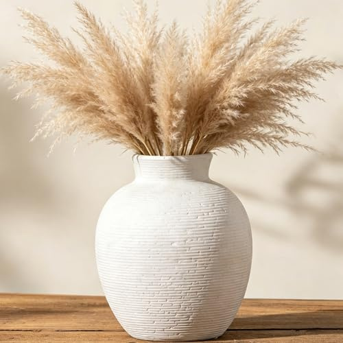 Heifgott Ceramic Vase 7.4 – Rustic Farmhouse Decor for Living Room, Bedroom, Office & Mantel