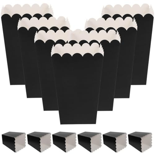 WATIIFUFU Popcorn Geschenkboxen als Praktische Snackverpackung 100 Stück aus Weißem Karton Sicher und Leicht für Filmabende und Jubiläen