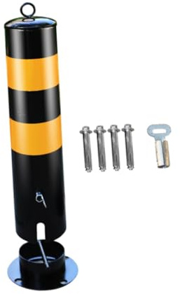 Etyldya Bolardo de de Tubo de Acero, Barrera de Estacionamiento, Accesorios Ligeros de 20x4,5 Pulgadas.