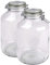 MÄSER 926240 Gothika, Einmachgläser groß, 2er Set à 4,8 l, made in Germany, Vorratsgläser mit Deckel und Drahtbügel zum luftdichten Aufbewahren, Einkochen und Einlegen, Glas, transparent