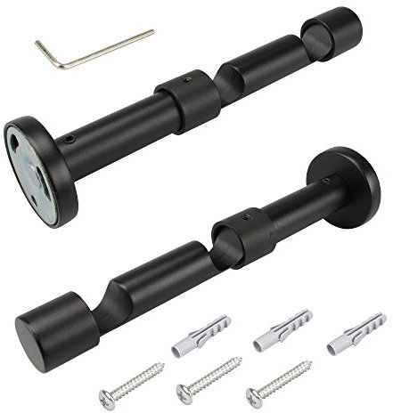 Liedeco Doppelträger 13 cm - für Gardinenstangen, Landhaus, ø 16 mm, 1 Stk schwarz