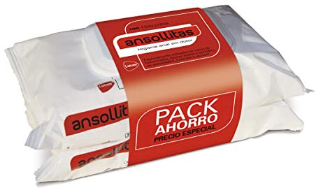 Lacer Ansollitas Toallitas Húmedas para Zona de Hemorroides con Áloe Vera, 2 x 50 unidades