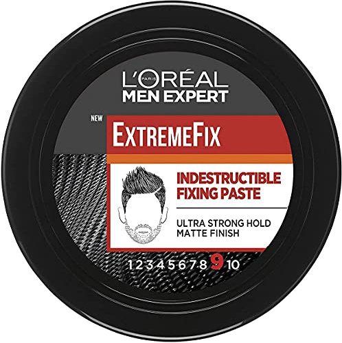 L'Oreal Paris Men Expert Hair Style Paste, Extreme Fix Extra Strong Hold Hair Product Invincible Paste