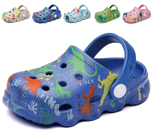 Zoccoli e Sabot Bambini Ciabatte Estive Sandali da Spiaggia Dinosauro Pantofole da Giardino per Ragazzi Ragazze Antiscivolo Scarpe da Piscina