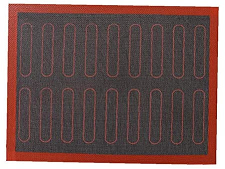 Qcwwy Tapis De Cuisson Eclair - Tapis De Cuisson en Silicone Anti-Adhésif Et Réutilisable - Noir