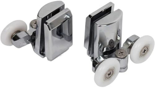 Roulette Porte Coulissante Douche Lot de 2 ou 4 roulettes de porte de douche en alliage de zinc de 23 mm Roulette Douche(2top2bottom,23mm)