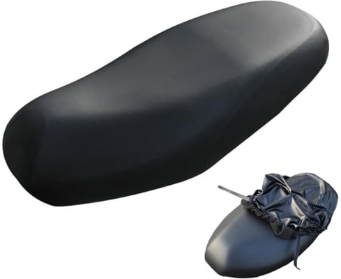 IOURVYA Funda para Asiento de Moto Impermeable y Universal, Piel elástica, protección Solar y contra la Lluvia, Antideslizante, resiste arañazos y es Transpirable.