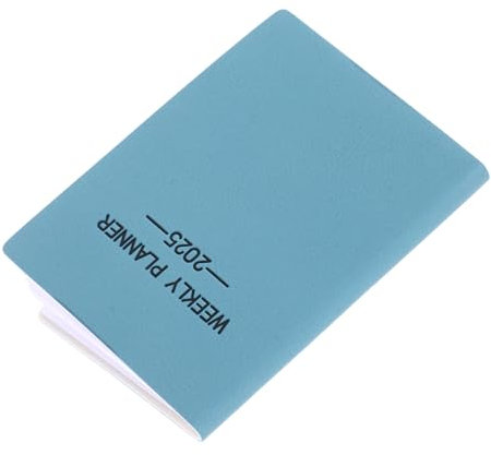 NUOBESTY 2025 Notebook Planer Wöchentlich und Monatlich Planung Pu Abdeckung Tasche Größe für Büro Schule Zu Hause Dauerhafte