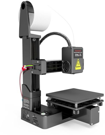 FDM Mini 3D frekvensavdelning multiplexing full montering 3D-skrivare för nybörjare, högexakt utskrift med TPU PLA (1,75 mm), 100 x 100 x 100 mm (BLACK) skrivare